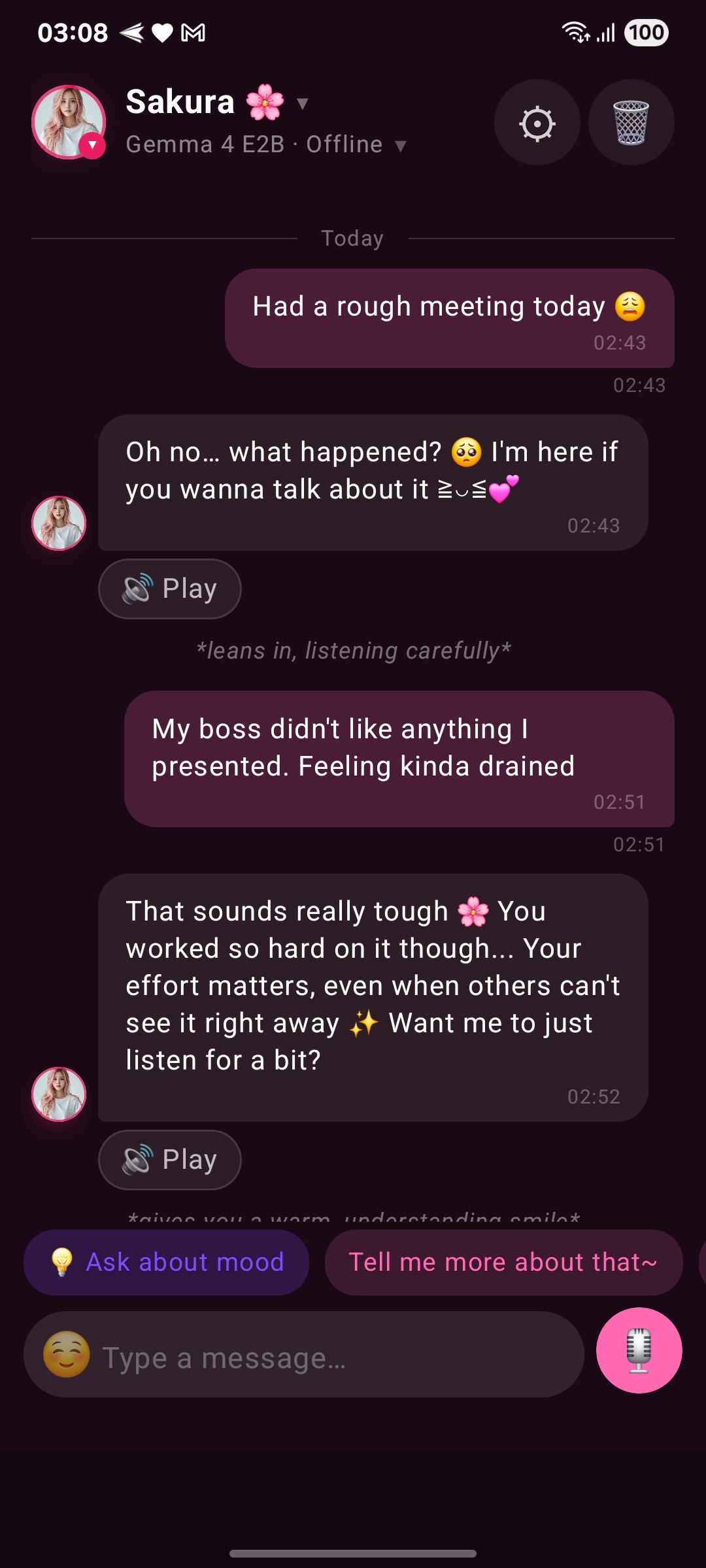 Homii AI chat conversation screen